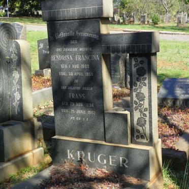 KRUGER Hendrina Francina 1869-1959 :: KRUGER Frans 1896-1962