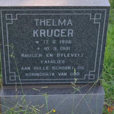 KRUGER Thelma 1936-1981