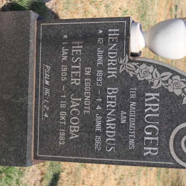 KRUGER Hendrik Bernardus 1893-1962 &amp; Hester Jacoba 1905-1983