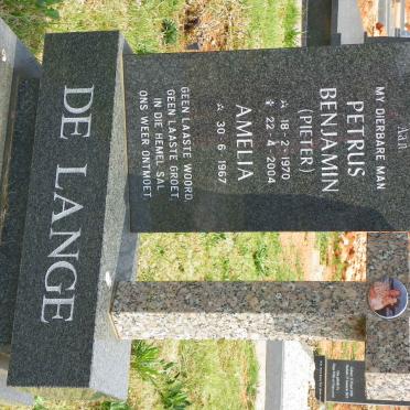 LANGE Petrus Benjamin, de 1970-2004 &amp; Amelia 1967-