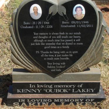 LAKEY Kenny 1944-2006 &amp; Sakina 1946-2011