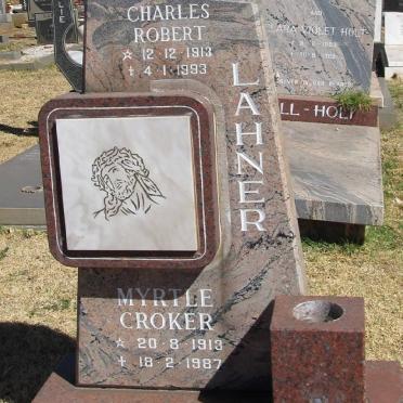 LAHNER Charles Robert 1913-1993 &amp; Myrtle Crocker 1913-1987