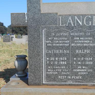 LANGE Ralph 1934-1989 &amp; Catherina 1929-1986