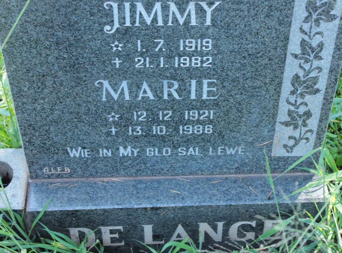 LANGE Jimmy, de 1919-1982 &amp; Marie 1921-1986