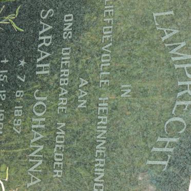 LAMPRECHT Sarah Johanna 1897-1981