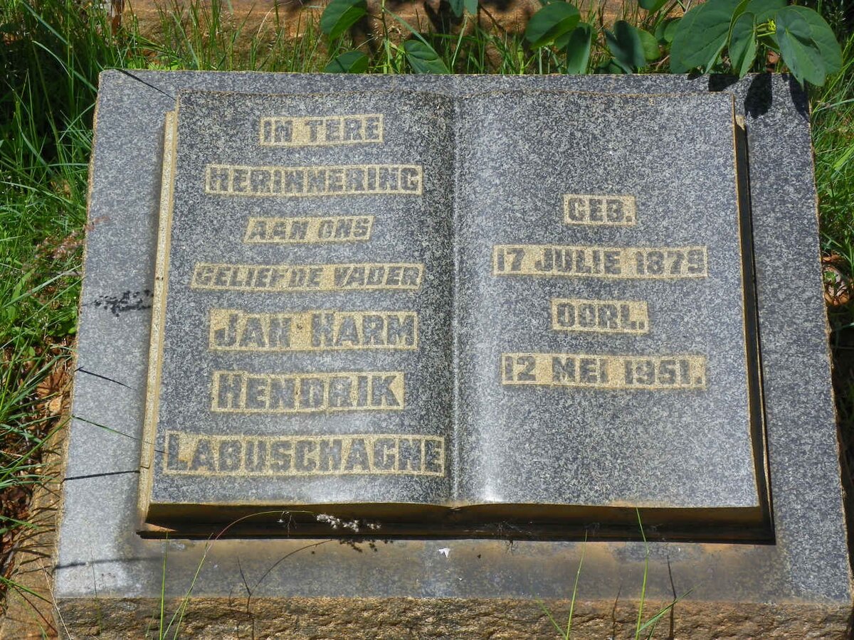 LABUSCHAGNE Jan-Harm Hendrik 1879-1951