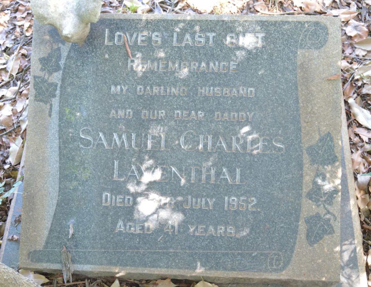 LAVENTHAL Samuel Charles -1952 &amp; Myrtle Mary -1981