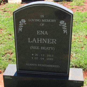 LAHNER Ena nee BEATY 1913-2001