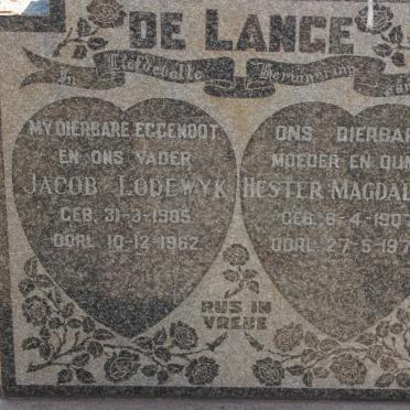 LANGE Jacob Lodewyk, de 1905-1962 &amp; Hester Magdalena 1907-1975