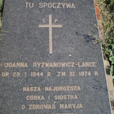 LANCE Joanna, RYZWANOWICZ 1944-1974