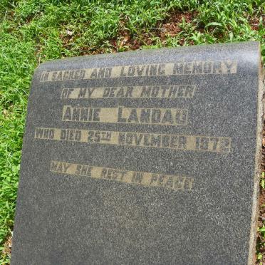 LANDAU Charles -1943 :: LANDAU Annie -1972