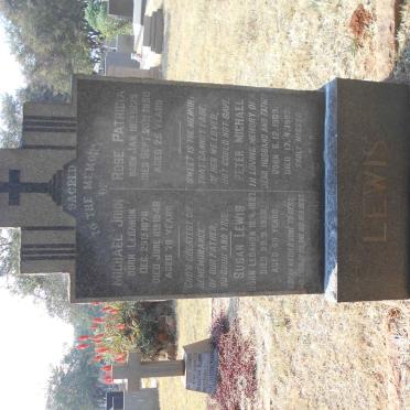 LEWIS Michael John 1878-1948 &amp; Susan 1887-1956