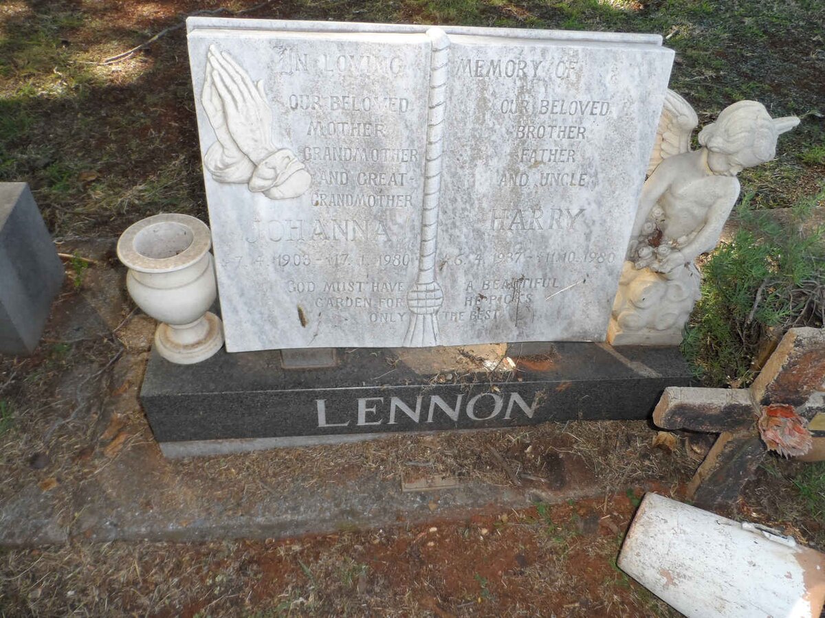 LENNON Johanna 1903-1980 :: LENNON Harry 1937-1980