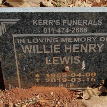 LEWIS Willie Henry 1959-2019