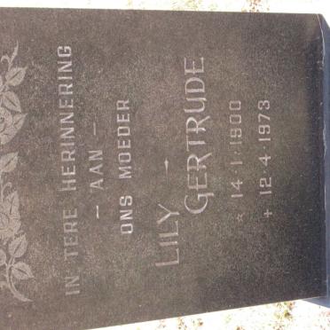 LEMMER Lily Gertrude 1900-1973