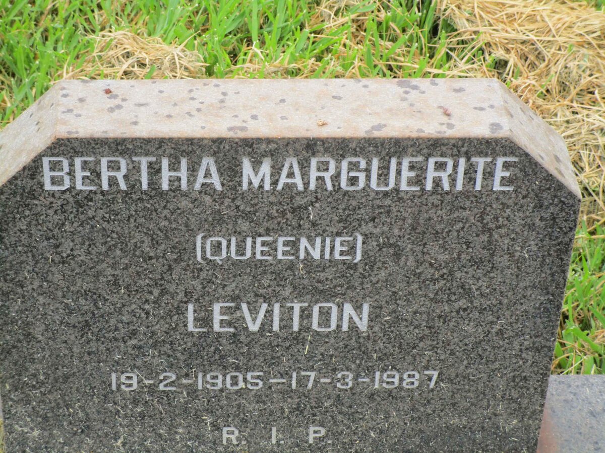 LEVITON Bertha Marguerite 1905-1987