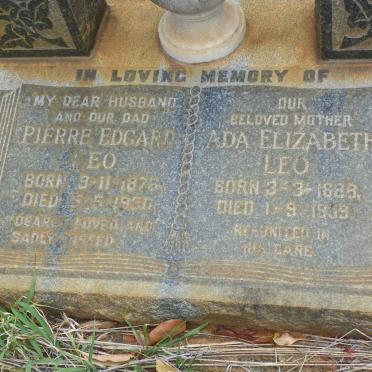 LEO Pierre Edgard 1878-1950 &amp; Ada Elizabeth 1888-1959