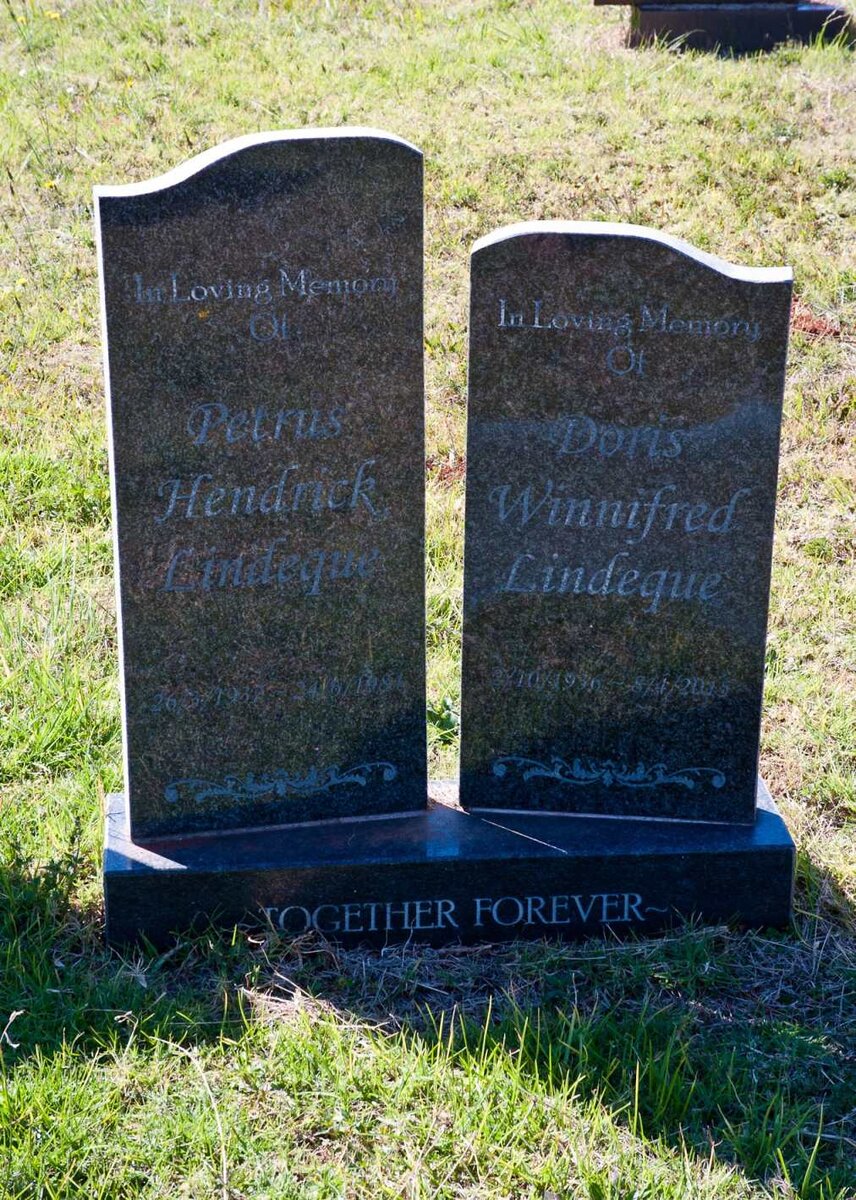 LINDEQUE Petrus Hendrik 1937-1984 &amp; Doris Winnifred 1936-2015