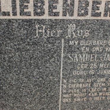 LIEBENBERG Samuel Jacobus 1896-1958