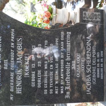 LINGENFELDER Hendrik Jacobus 1913-1969 &amp; Jacoba Scherendina DELPORT 1921-2016