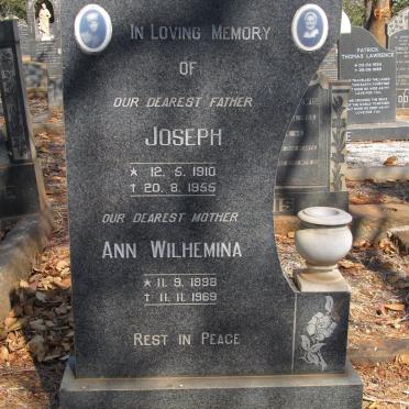LIEBENBURG Joseph 1910-1955 &amp; Anna Wilhelmina 1898-1969
