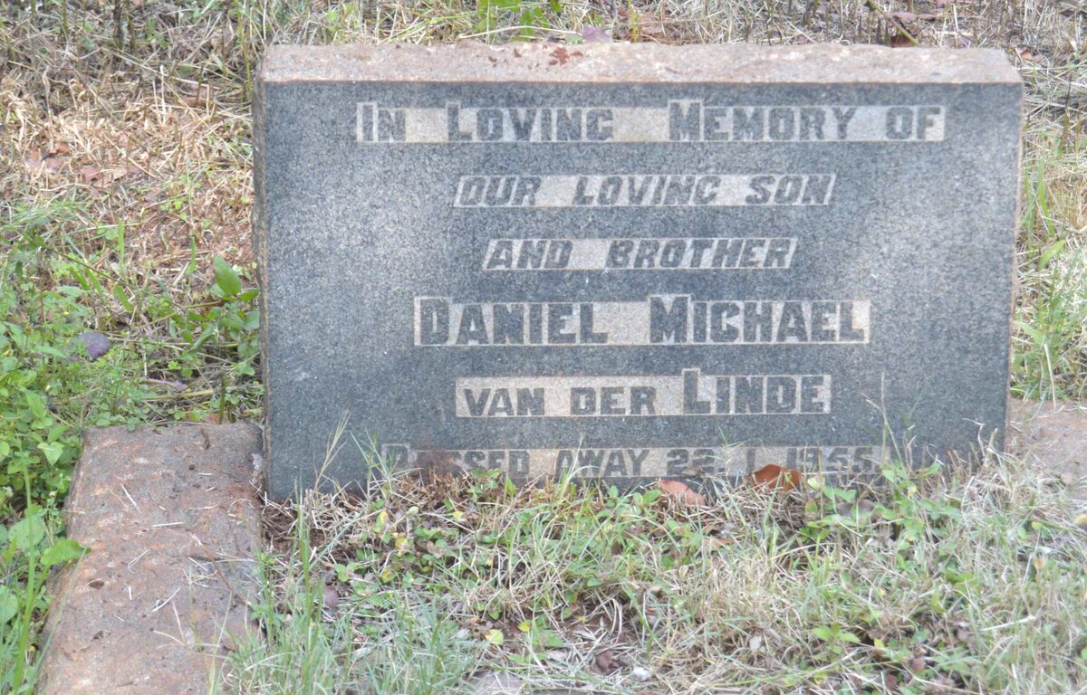 LINDE Daniel Michael, van der -1955