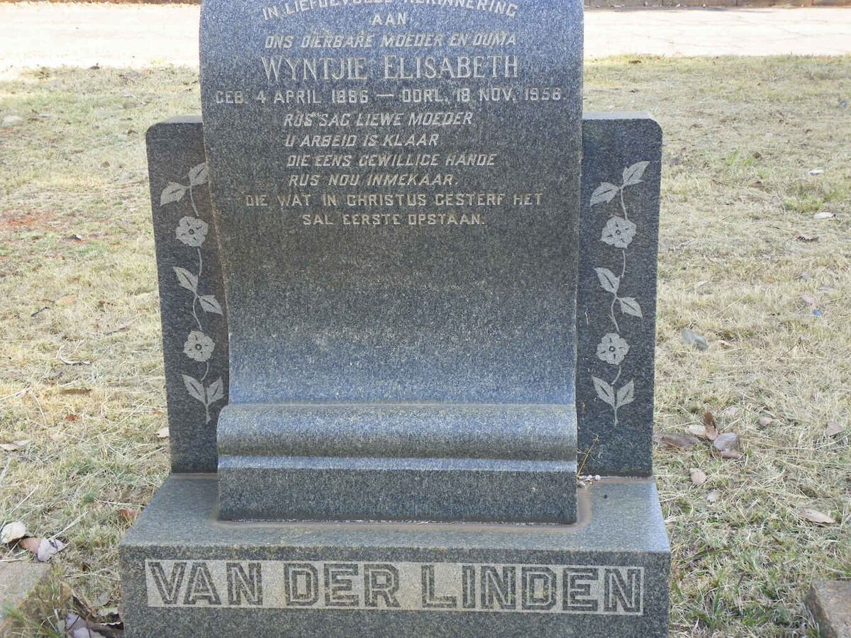 LINDEN Wyntjie Elisabeth, van der 1896-1956