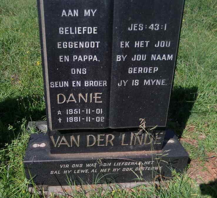 LINDE Danie, van der 1951-1981