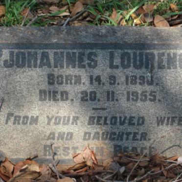 LOURENCE Johannes 189?-1955