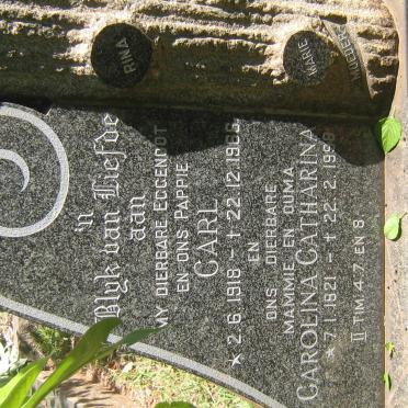 LOURENS Carl 1918-1966 &amp; Carolina Catharina 1921-1998