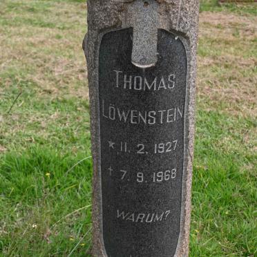 LOWENSTEIN Thomas 1927-1968