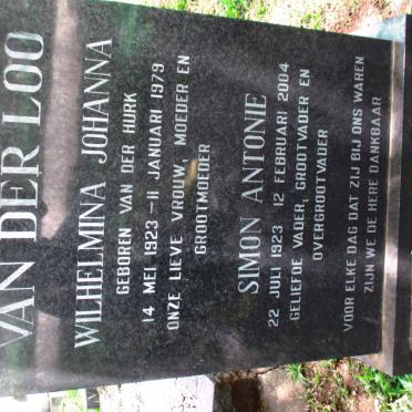 LOO Simon Antonie, van der 1923-2004 &amp; Wilhelmina Johanna VAN DER HURK 1923-1979