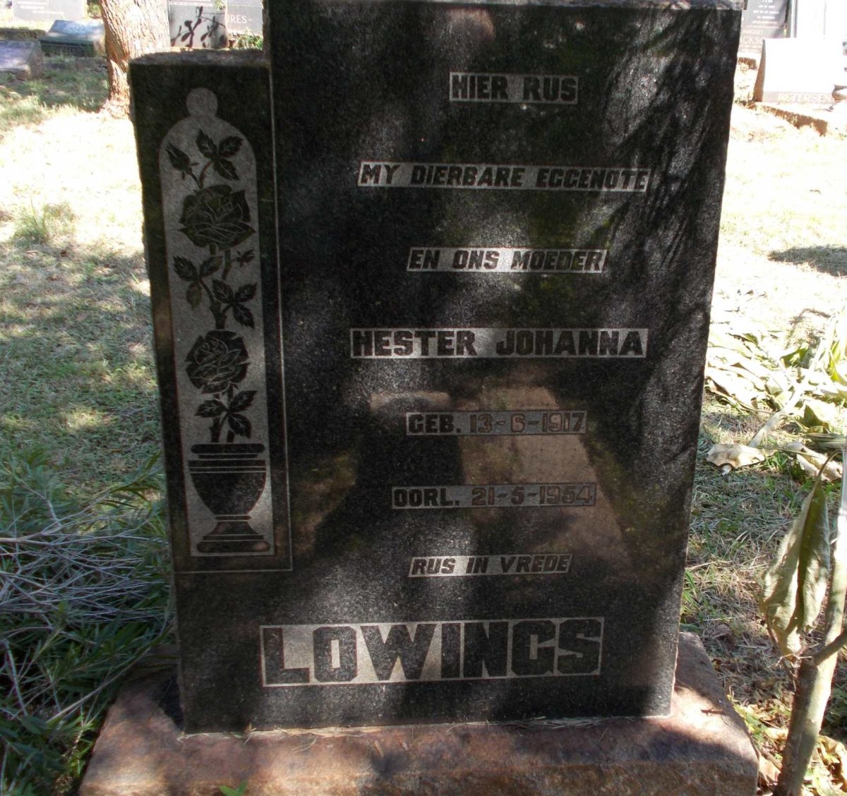LOWINGS Hester Johanna 1917-1954