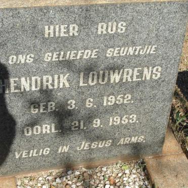 LOUWRENS Hendrik 1952-1953