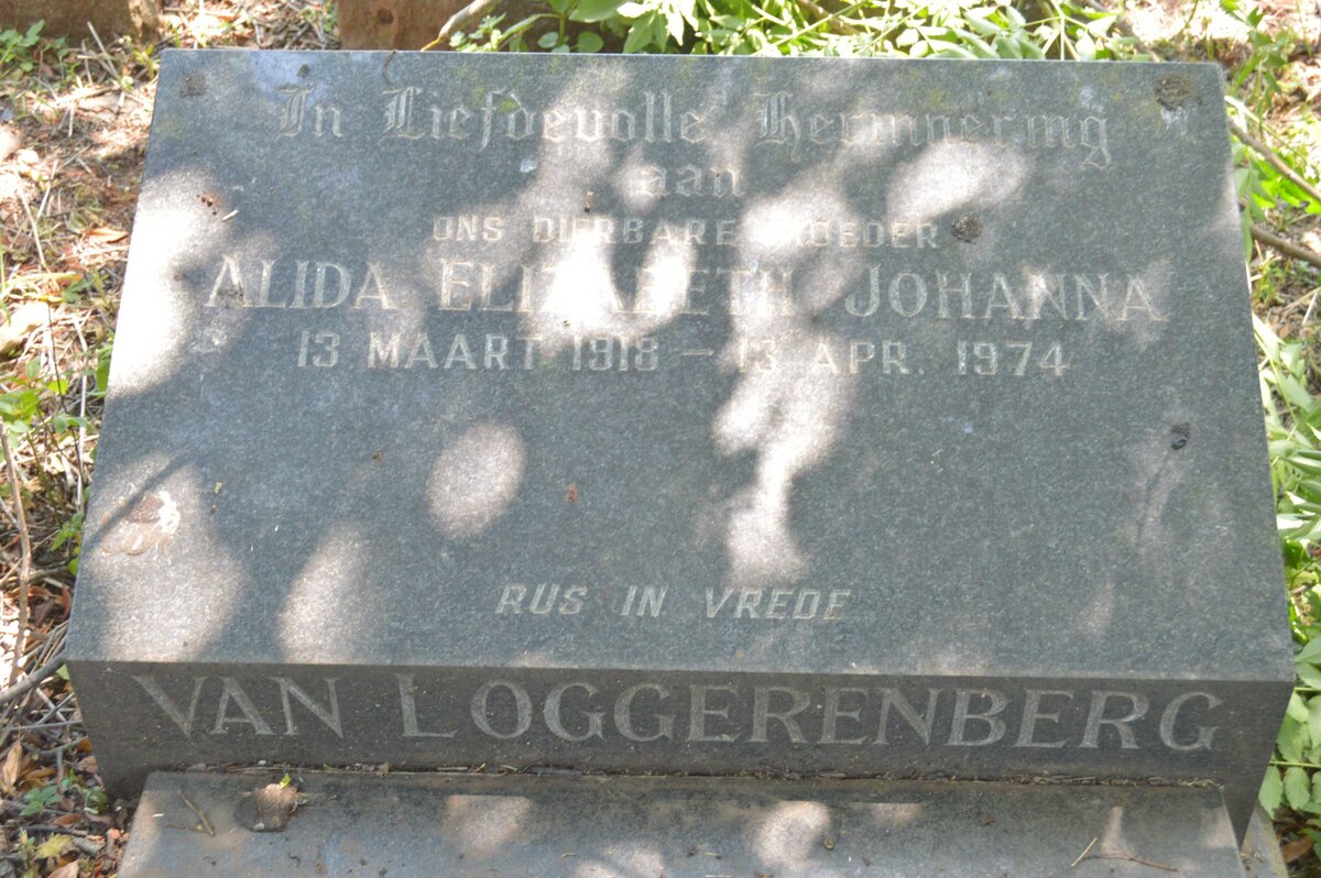 LOGGERENBERG Alida Elizabeth Johanna, van 1918-1974