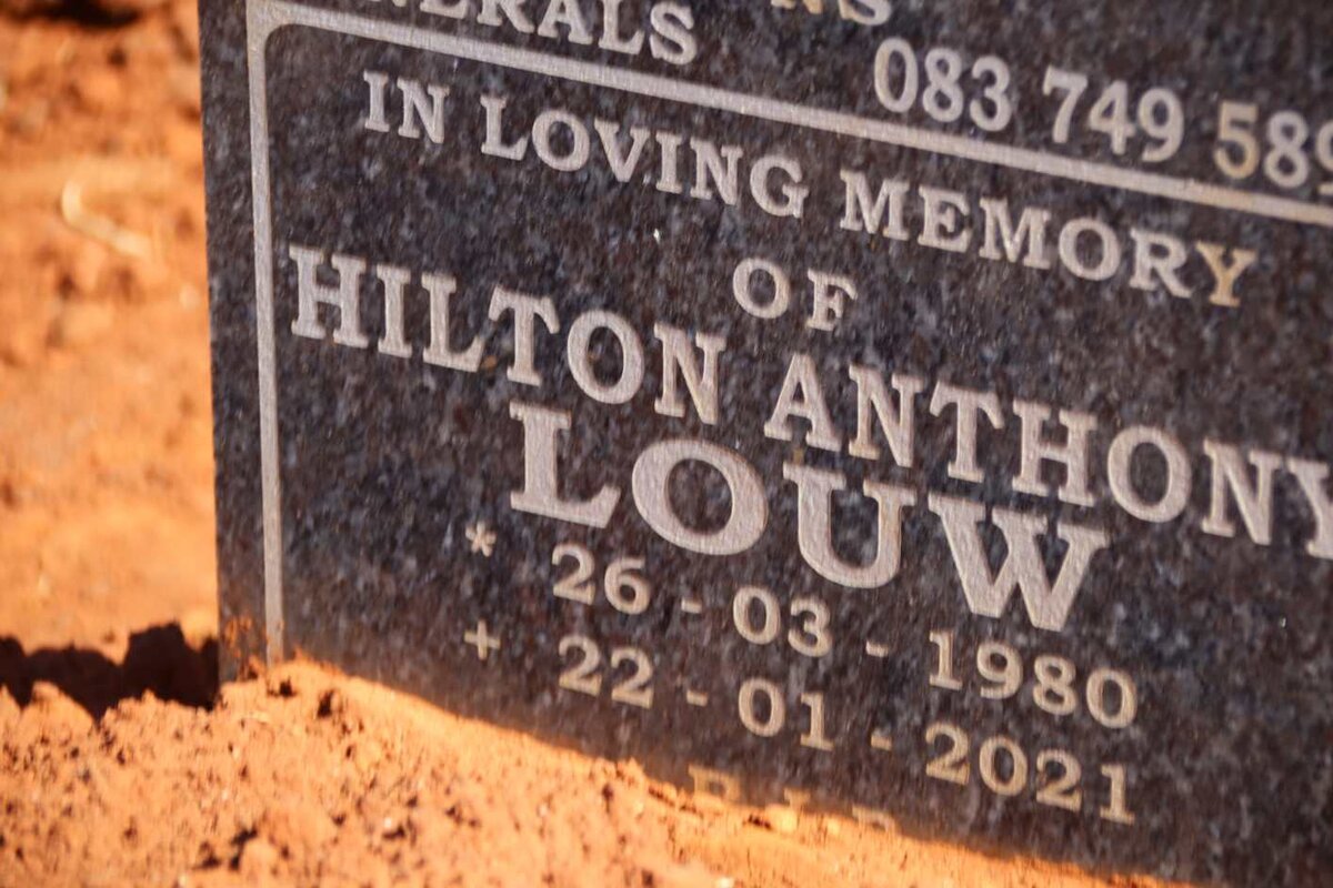 LOUW Hilton Anthony 1980-2021