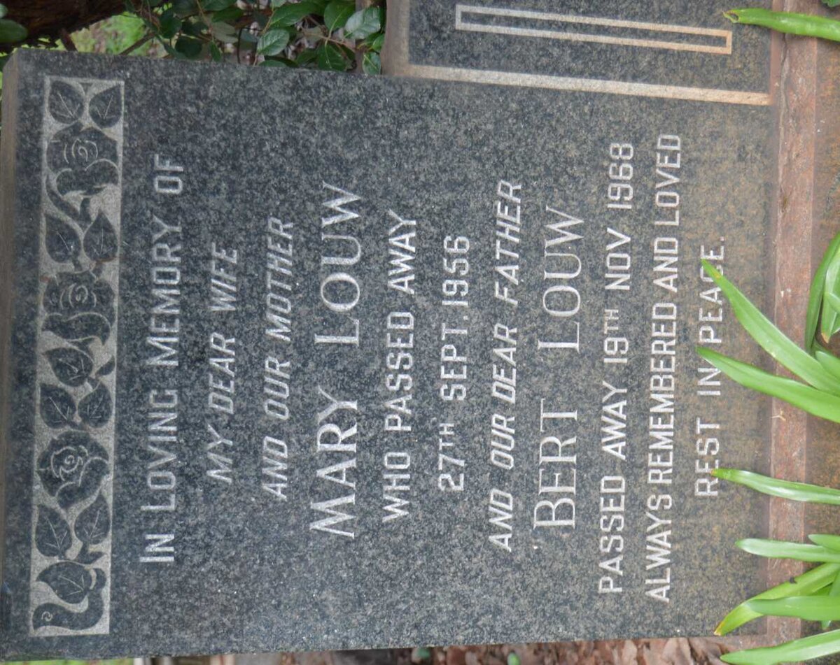 LOUW Bert -1968 &amp; Mary -1956