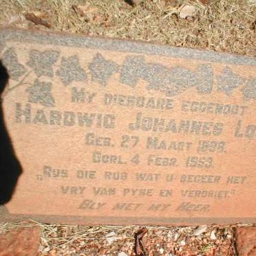 LOUW Hardwig Johannes 1898-1953