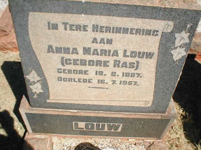 LOUW Anna Maria nee RAS 1887-1957