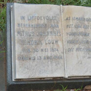 LOUW Petrus Johannes Hendrik 1874-1944 &amp; Hendrina Gertruida THERON 1888-1978