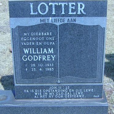 LOTTER William Godfrey 1933-1985