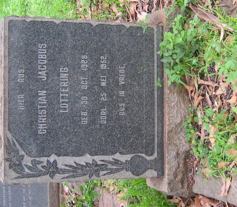 LOTTERING Christian Jacobus 1928-1952