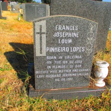 LOPES Frances Josephine Louw Pinheiro 1919-1991