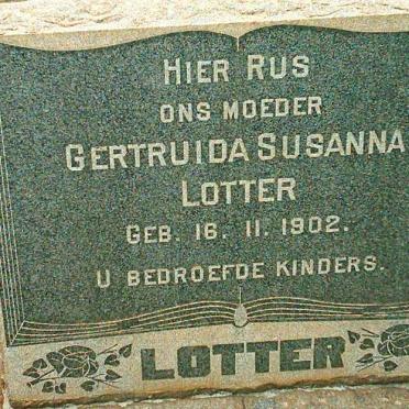 LOTTER Gertruida Susanna 1902-
