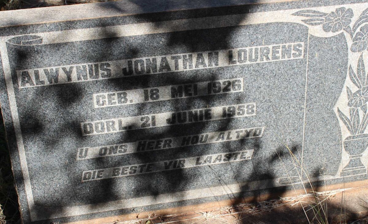 LOURENS Alwynus Jonathan 1926-1958