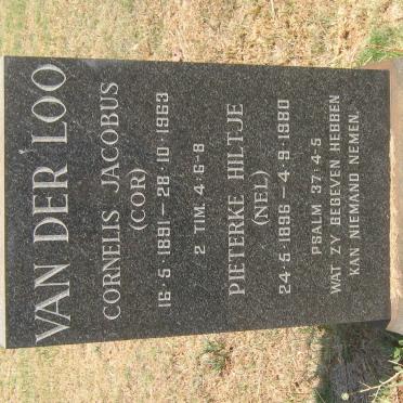 LOO Cornelis Jacobus, van der 1891-1963 &amp; Pieterke Hiltje NEL 1896-1980