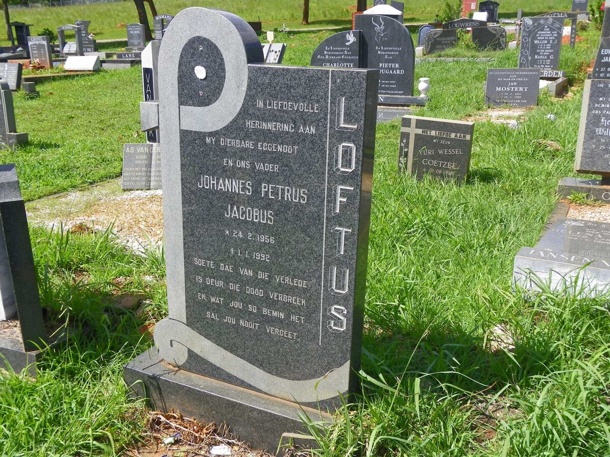 LOFTUS Johannes Petrus Jacobus 1956-1992