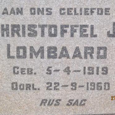 LOMBAARD Christoffel J. 1919-1960