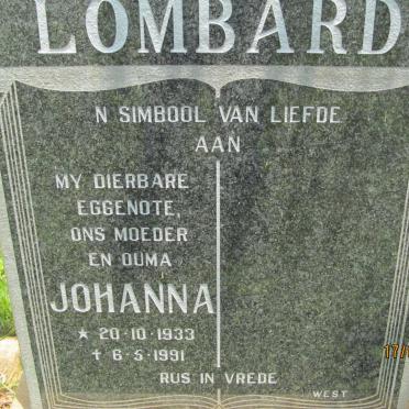 LOMBARD Johanna 1933-1991