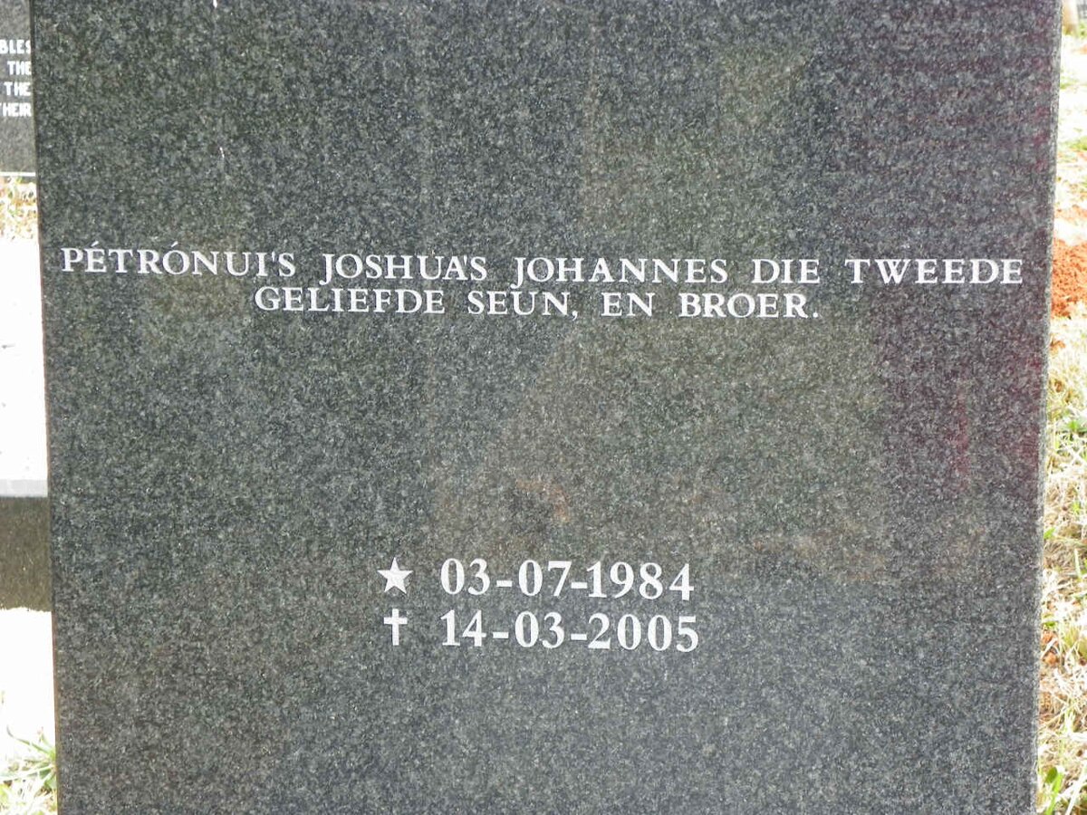 LOURENS Petronui's Joshua's Johannes 1984-2005